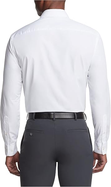 Van Heusen Mens Dress Shirt Regular Fit Poplin SolidDress Shirt - 2