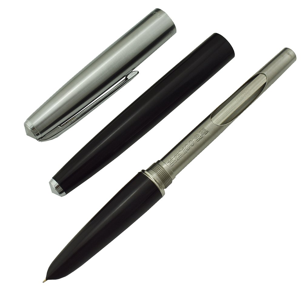 HERO 100 万年筆 14K ゴールドニブ ボルドー Amazon.com : Hero 100 Fountain Pen 14K Fine Nib, Steel Hooded