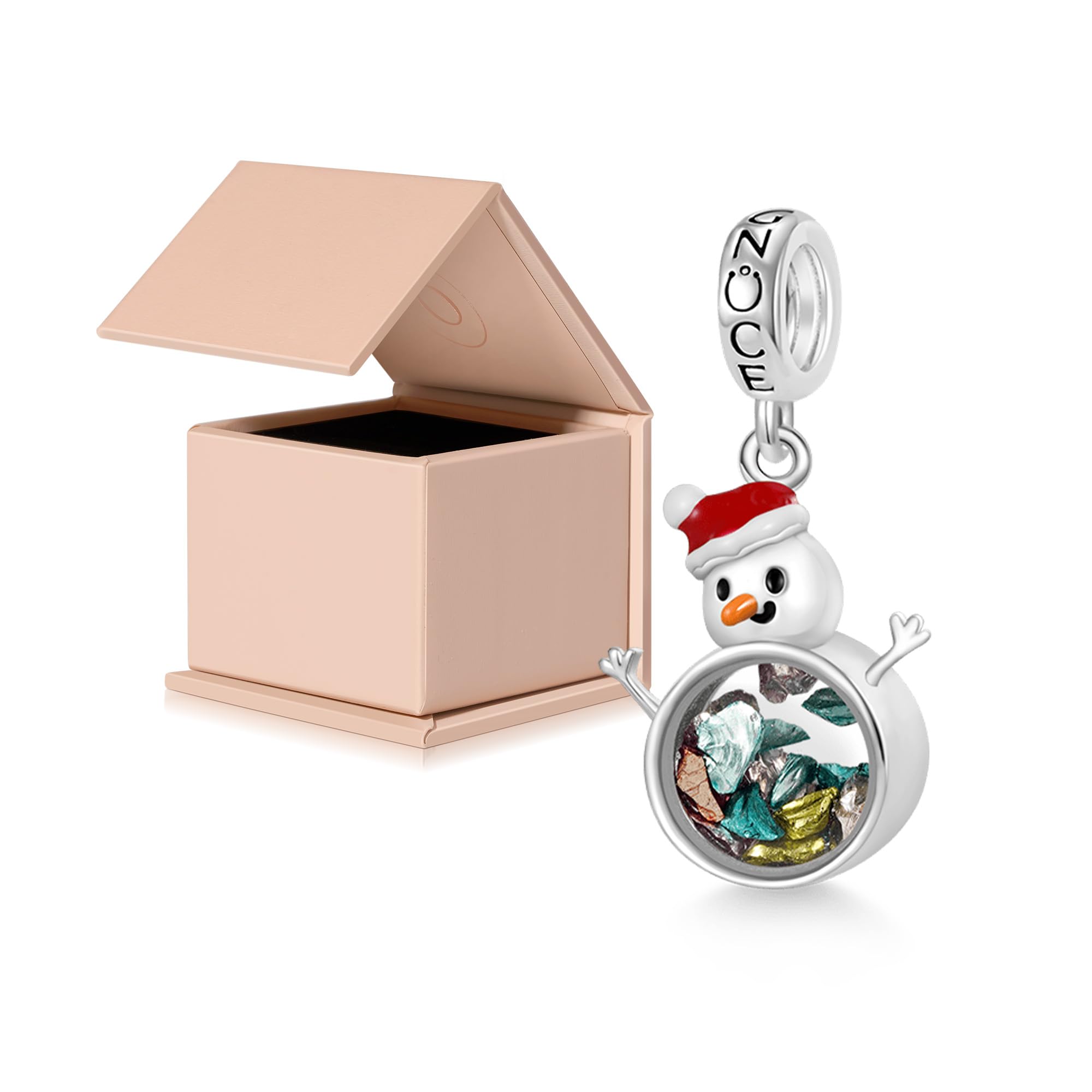 GNOCE Christmas Charm Sterling Silver Pendant Bead