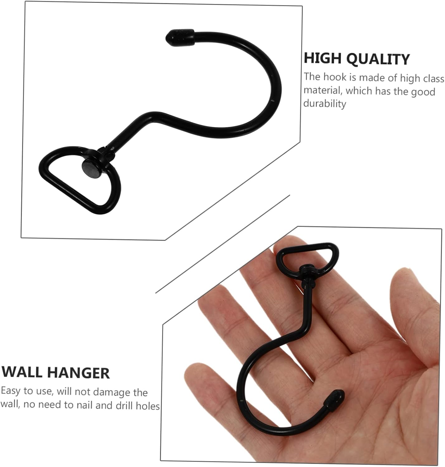 20 Hooks Iron Towel Hooks Heavy Duty Like Bags Cup for Bathroom Closet Room