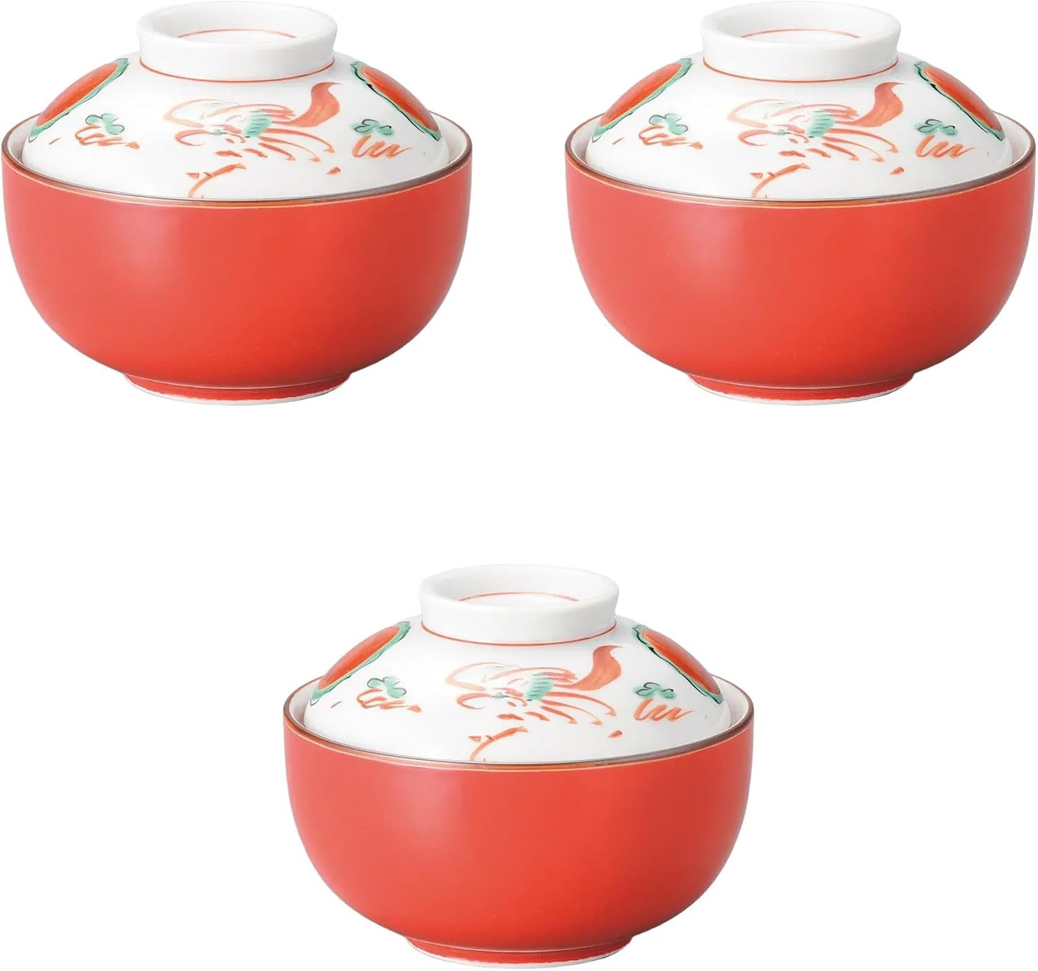 10個セット 赤釉紙風船煮物碗 [ 11.4×8.7㎝ ] | 煮物碗 セトモノホンポ 