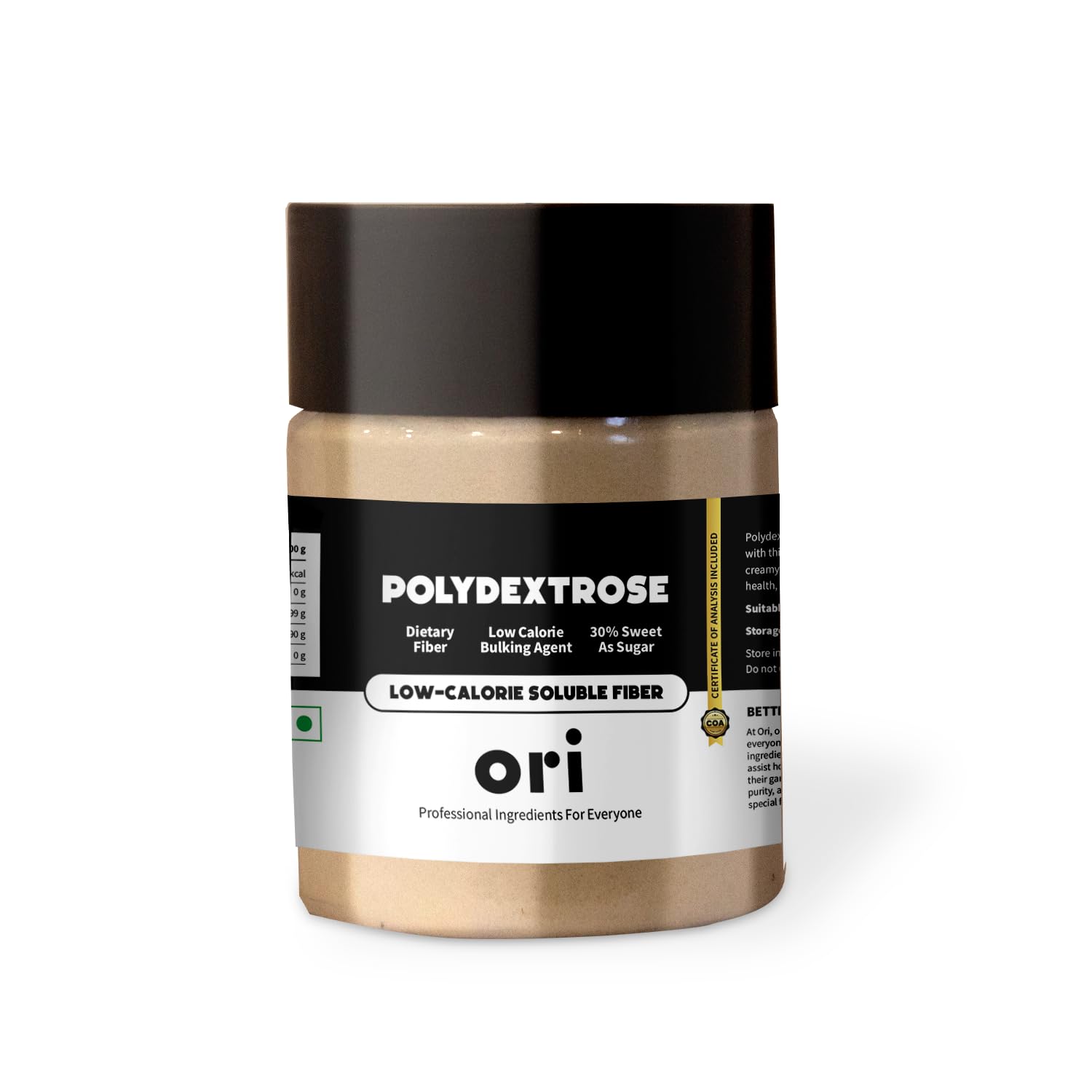 Ori Polydextrose | Low-Calorie Soluble Fiber – 350 g (Pack of 1)