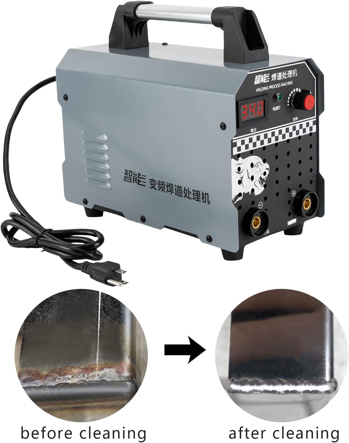 1000W Welding Bead Processor Arc/laser Welding Argon Arc Welding Spot Weld Cleaner,Sstainless Ssteel Brush Type Weld Cleaning Machine US