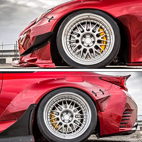 Tomall 2 Pcs 45Mm Car Adjustable Front/Rear Bumper Lip Splitter Support Strut Rod Carbon Fiber Black Universal Auto Bumper Fasteners Lever (Carbon Fiber Black) #TOP3