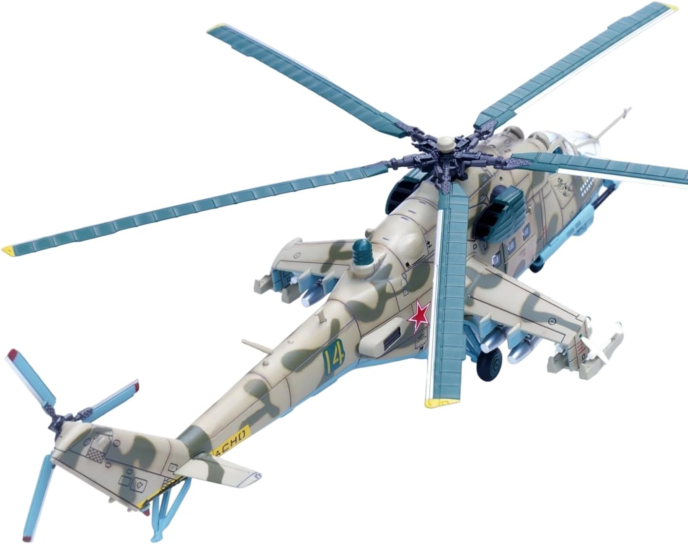 Panzerkampf 14005PI Mi-24 Helicopter Hind Soviet Air Force Bagram Base Diecast 1/72 Model New in Stock