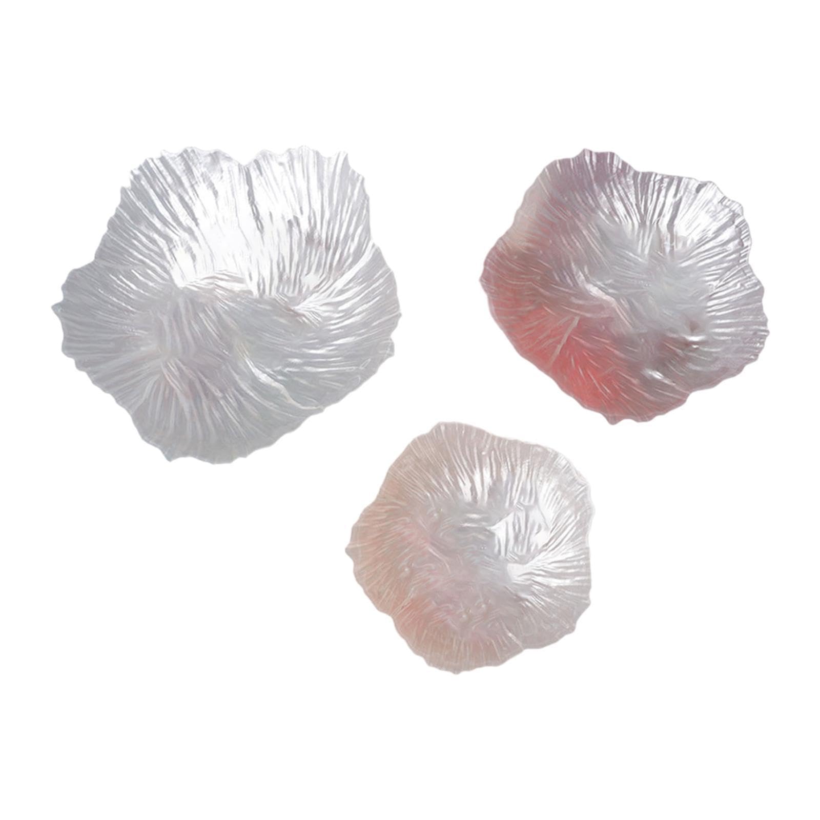 Glasteller in Blumenform, Haushaltsgeschirr, Schmuckhalter, Schale für Dekoration, Servieren, 3 Stück