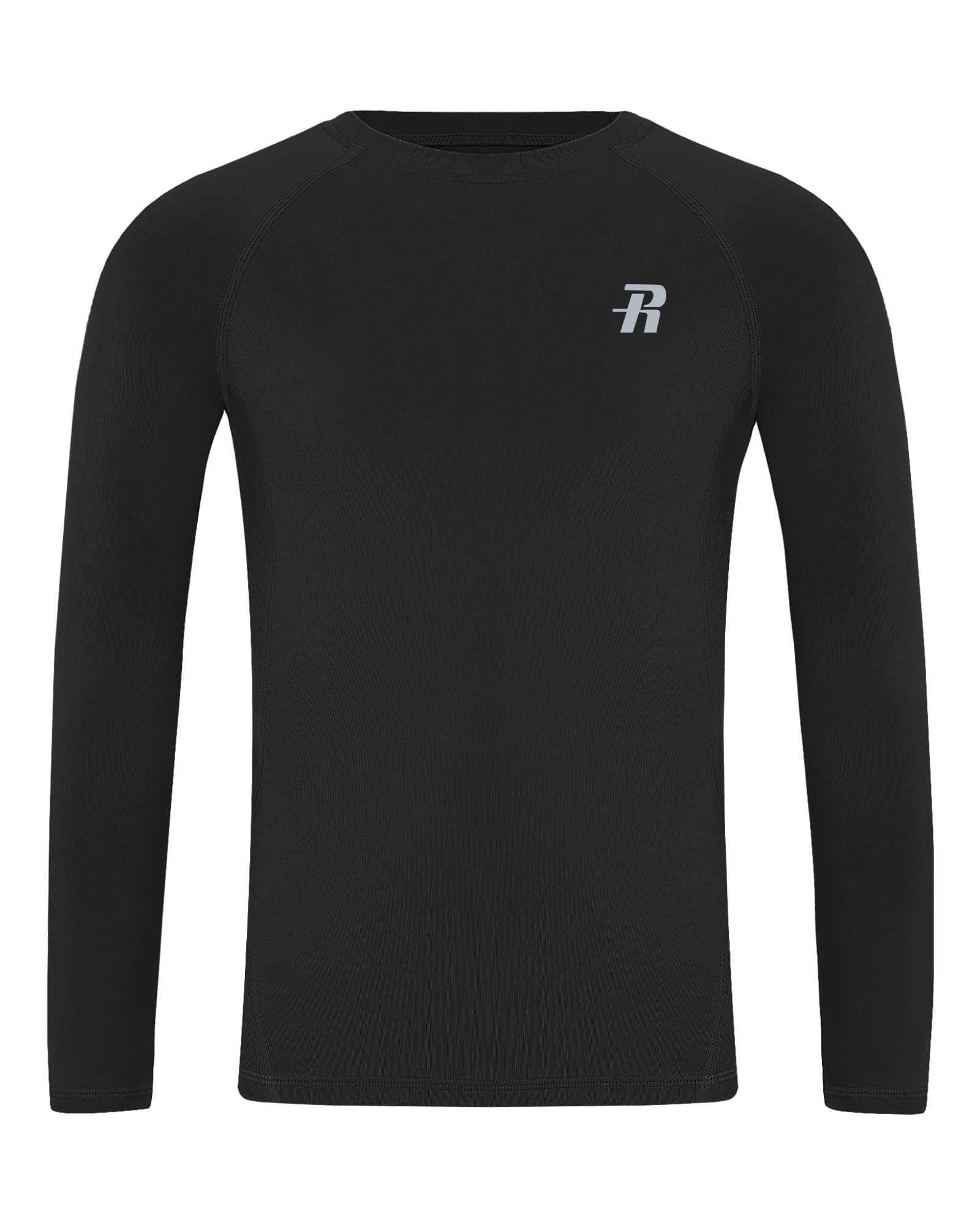 Runhit Kompressionsshirt für Jungen Langarm, 1-2 Pack Funktionsshirt Kinder mit UPF 50+, Atmungsaktives Unterziehshirt Schnell Trocknend Baselayer für Fußball & Outdoor
