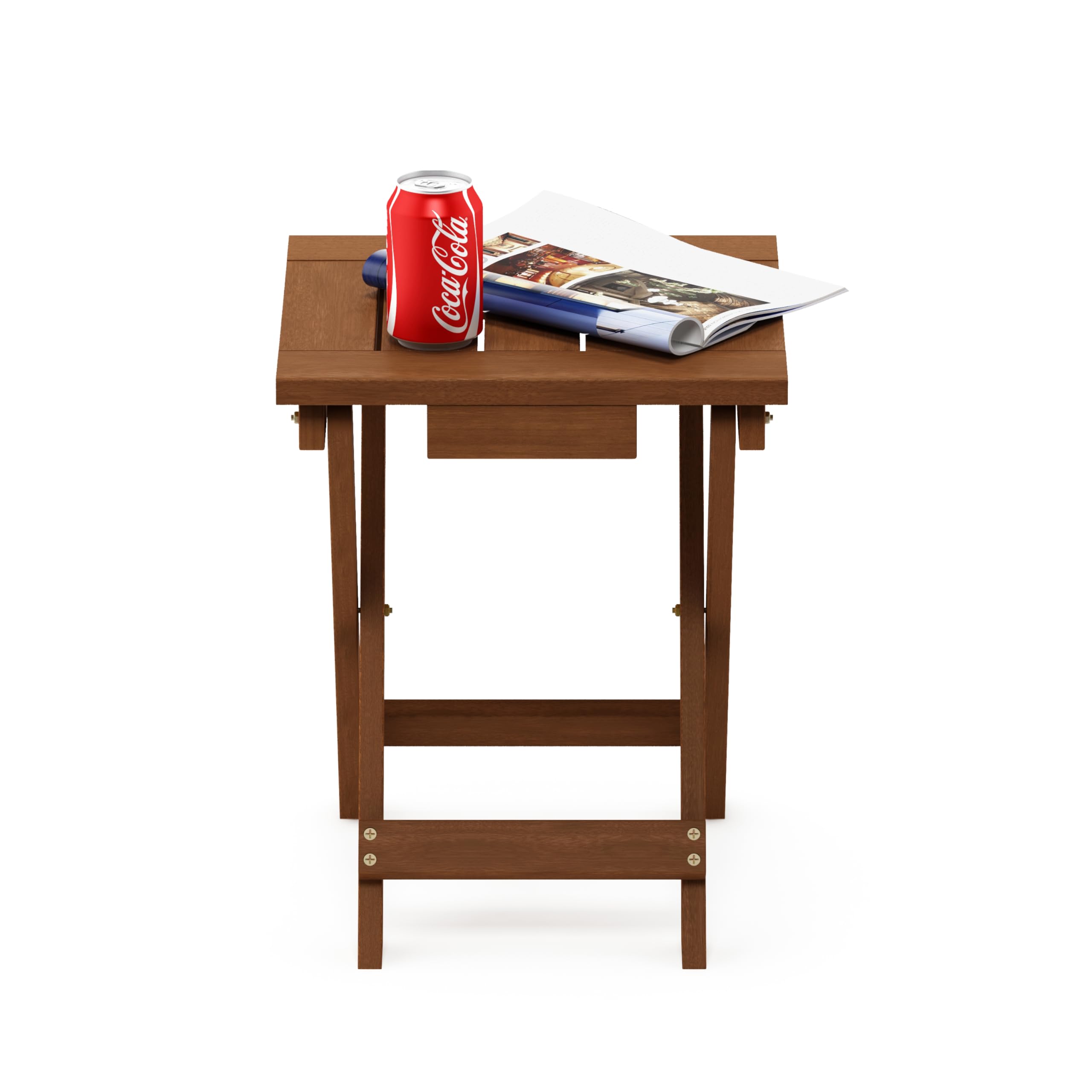 Furinno Tioman Hardwood Table Pliante Tiir Adirondack en Teck, Naturel, One Size