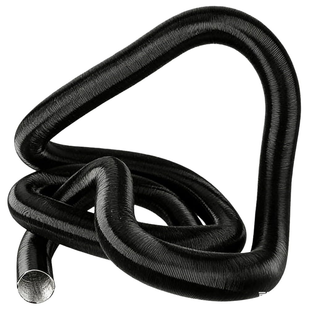 Flexibler Aluminium-Luftschlauch 60 mm x 500 cm für Dieselstandheizung, Schwarzes Heizungsrohr