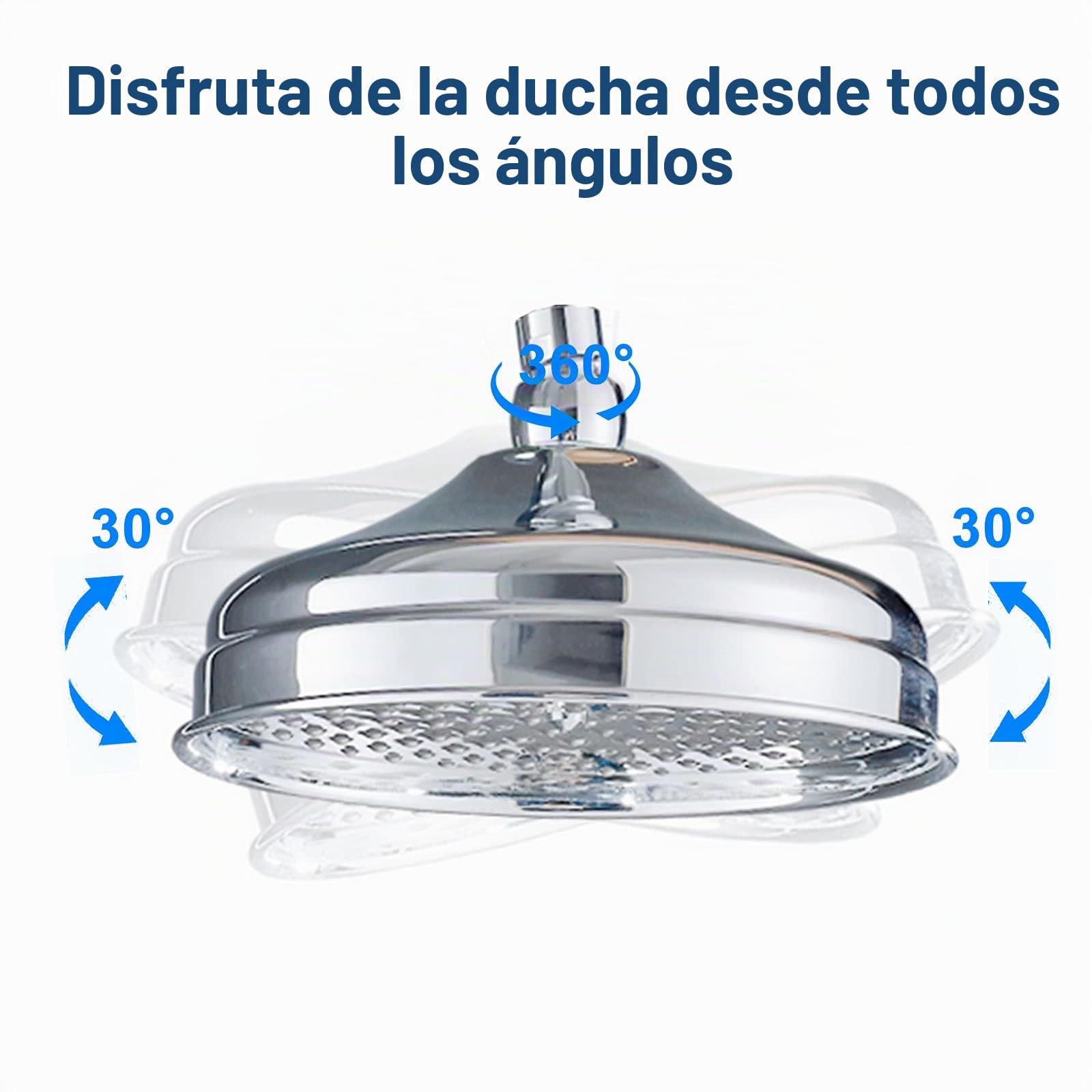Cabezal de ducha de lluvia redondo de 8 pulgadas, cabezal de ducha fijo de acero inoxidable 304, acabado cromado, cabezal de ducha de alta presión que aporta experiencia de ducha