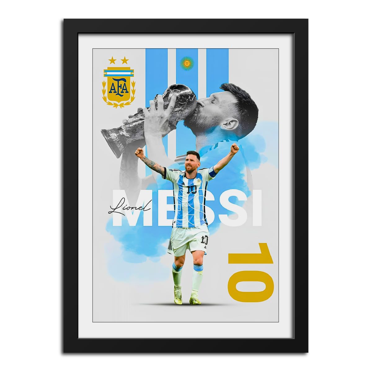 inspire TA Lionel Messi World Cup 2026 Framed Laminated Poster Wall Hanging Wooden Photo Frames 12 X 9 Inches-image-16