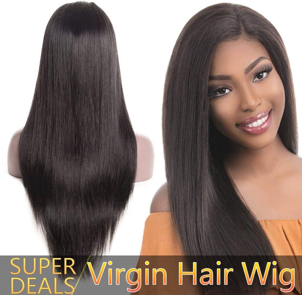 Best Human Hair Lace Front Wigs 150% Density Cheap Brazilian Indian Virgin Hair Frontal Short Wig Bob With Baby Hair Pre Plucked Thick Peruvian Malaysian Natural Hair Straight For Black Women 16 Inch