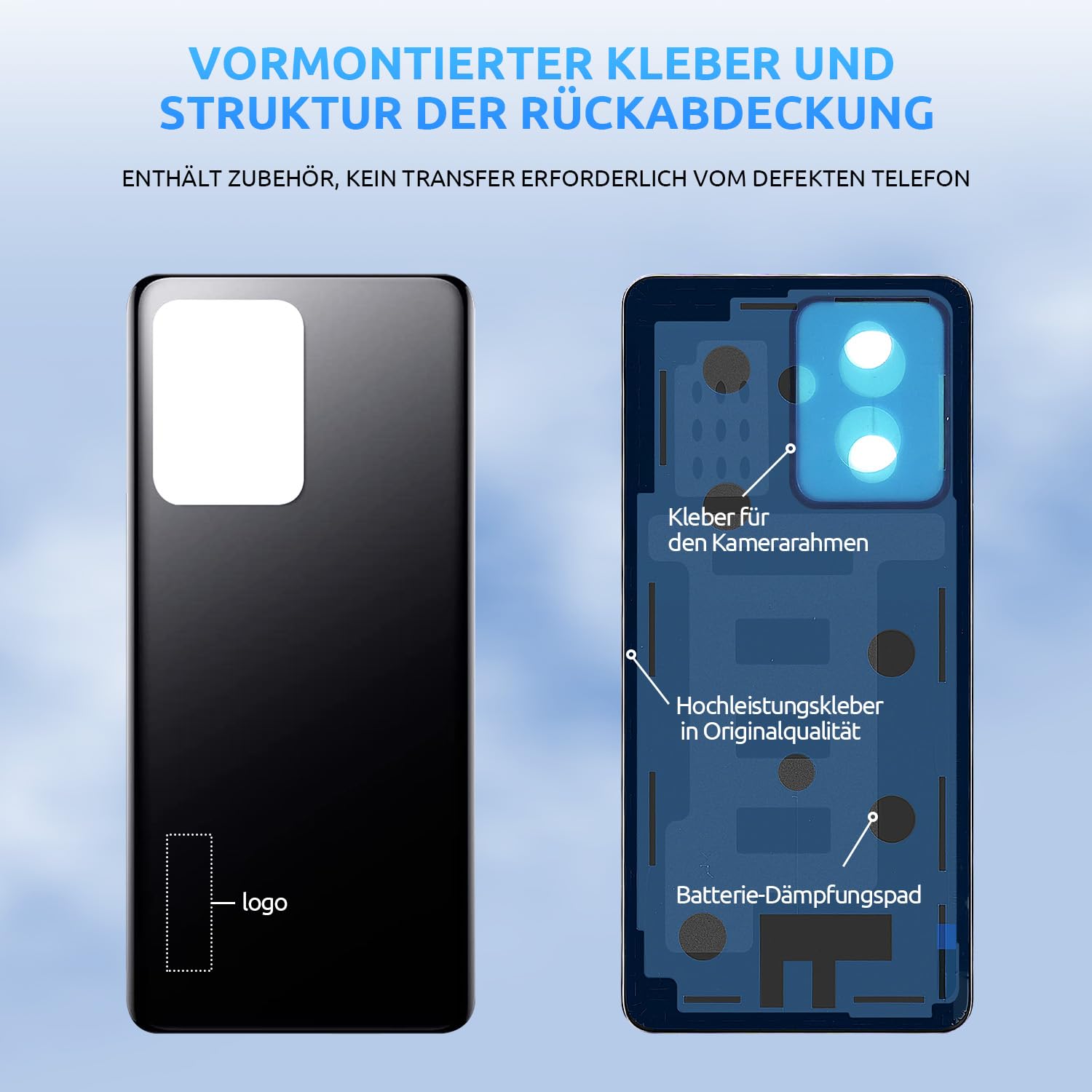 Akkudeckel für Xiaomi Redmi Note 12 Pro+ Plus Blau