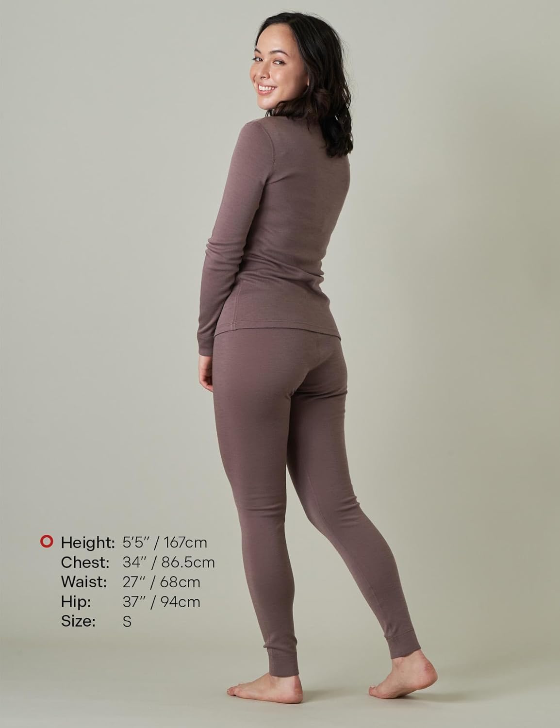 LAPASA Womens 100% Merino Wool Base Layer Set Lightweight & Midweight Thermal Underwear Long John Top & Bottom Warm L58/L91 - Image 2