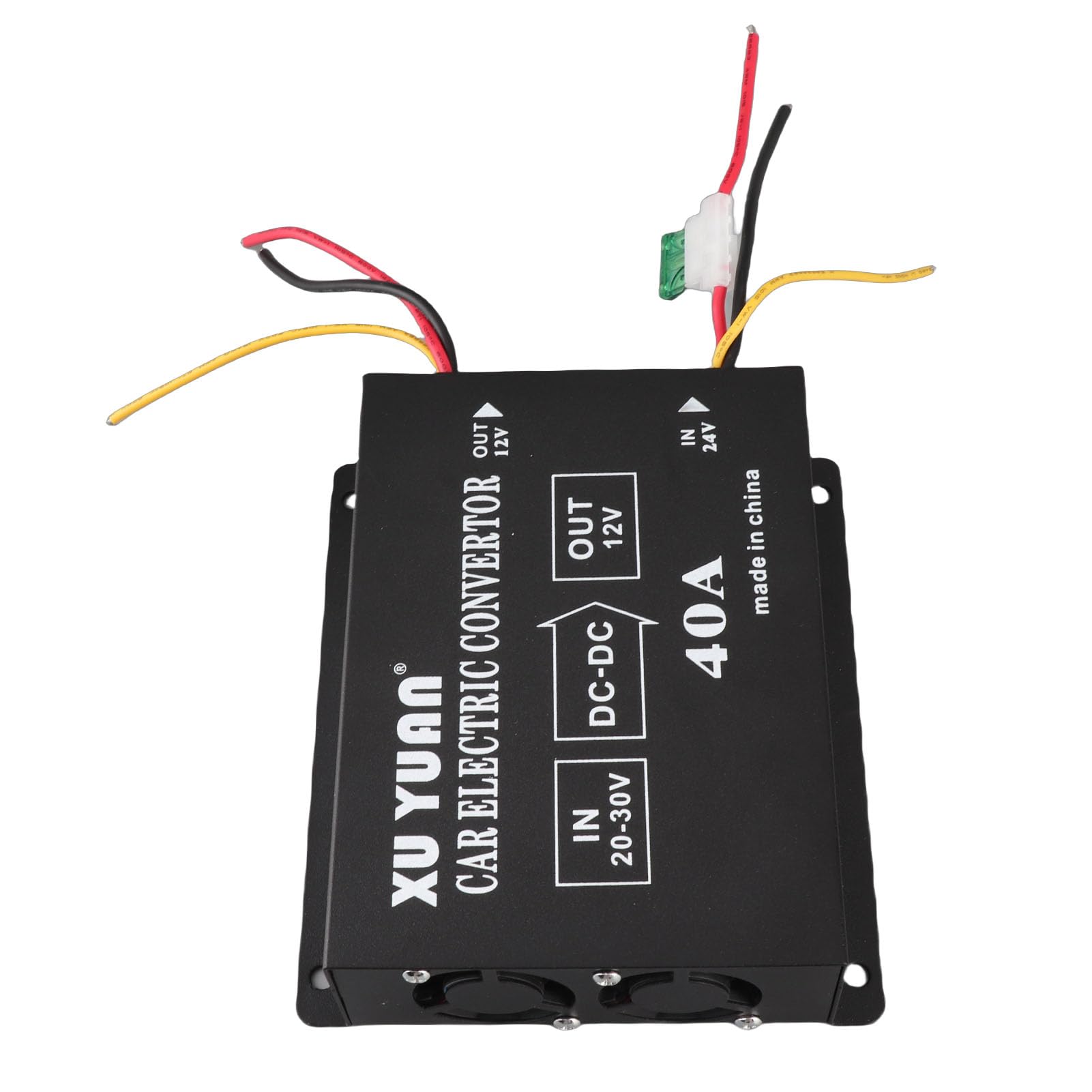 Convertidor de Corriente para Coche y Camión, 24V a 12V, Inversor Eléctrico, Transformador Reductor de Tensión, 40A, 480W