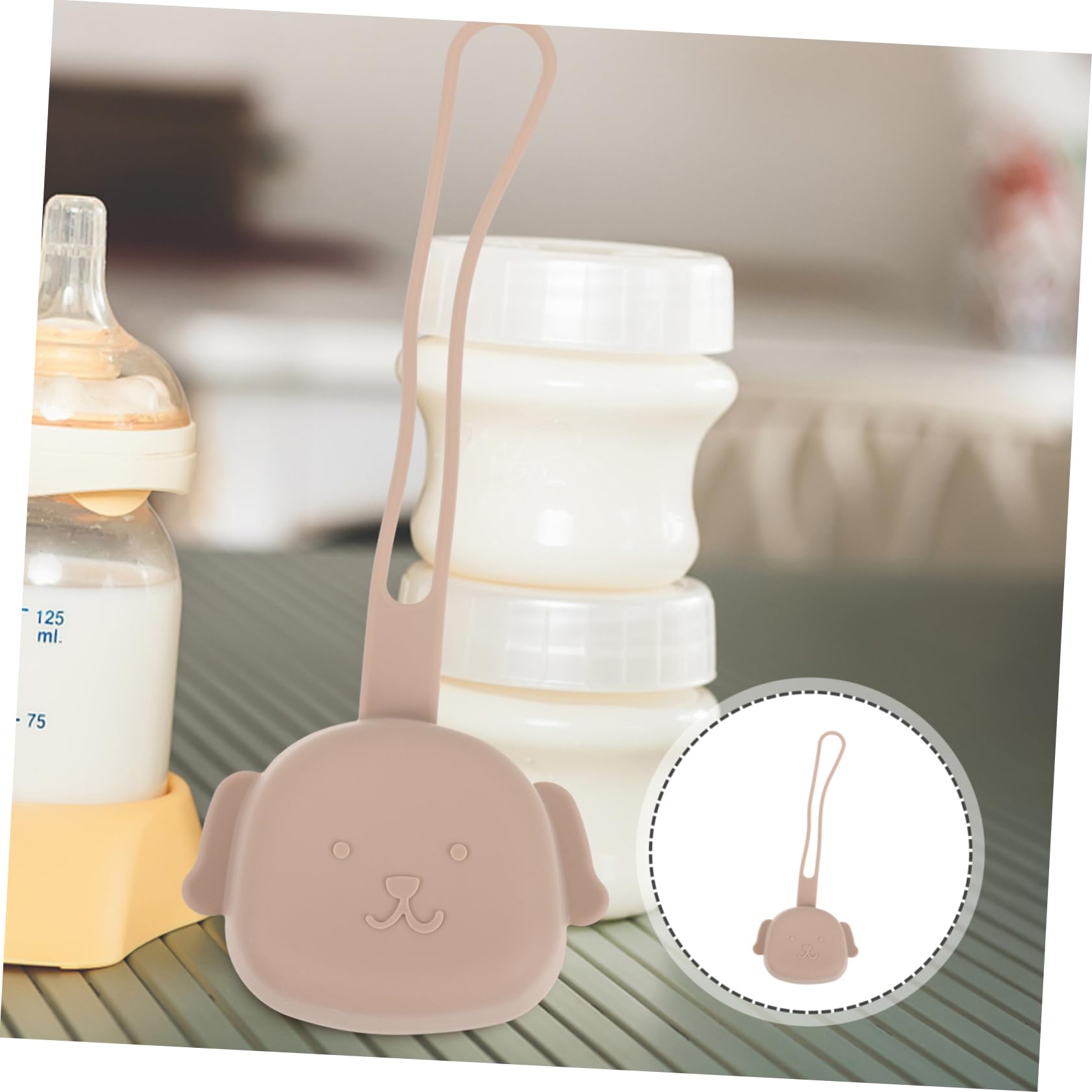 BESPORTBLE Pacifier Case Bag Silicone Puppy Storage Holder for Newborn Easy Accessory for Travel