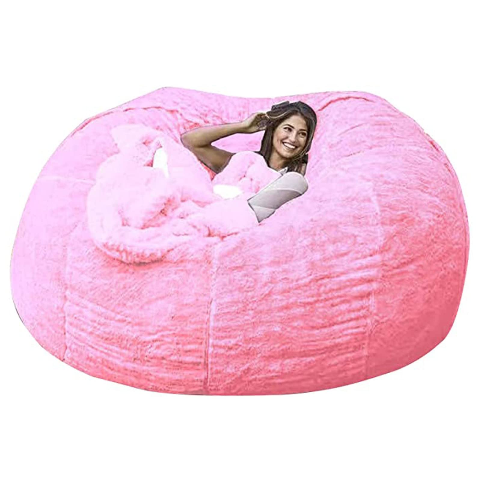 WSZGR 5ft/6ft/7ft Adult Bean Bag Chair Cover, Indoor Living Room Gaming Beanbag Lounger Internal Liner Ergonomic Design for Body Support(Color:9,Size:6ft)