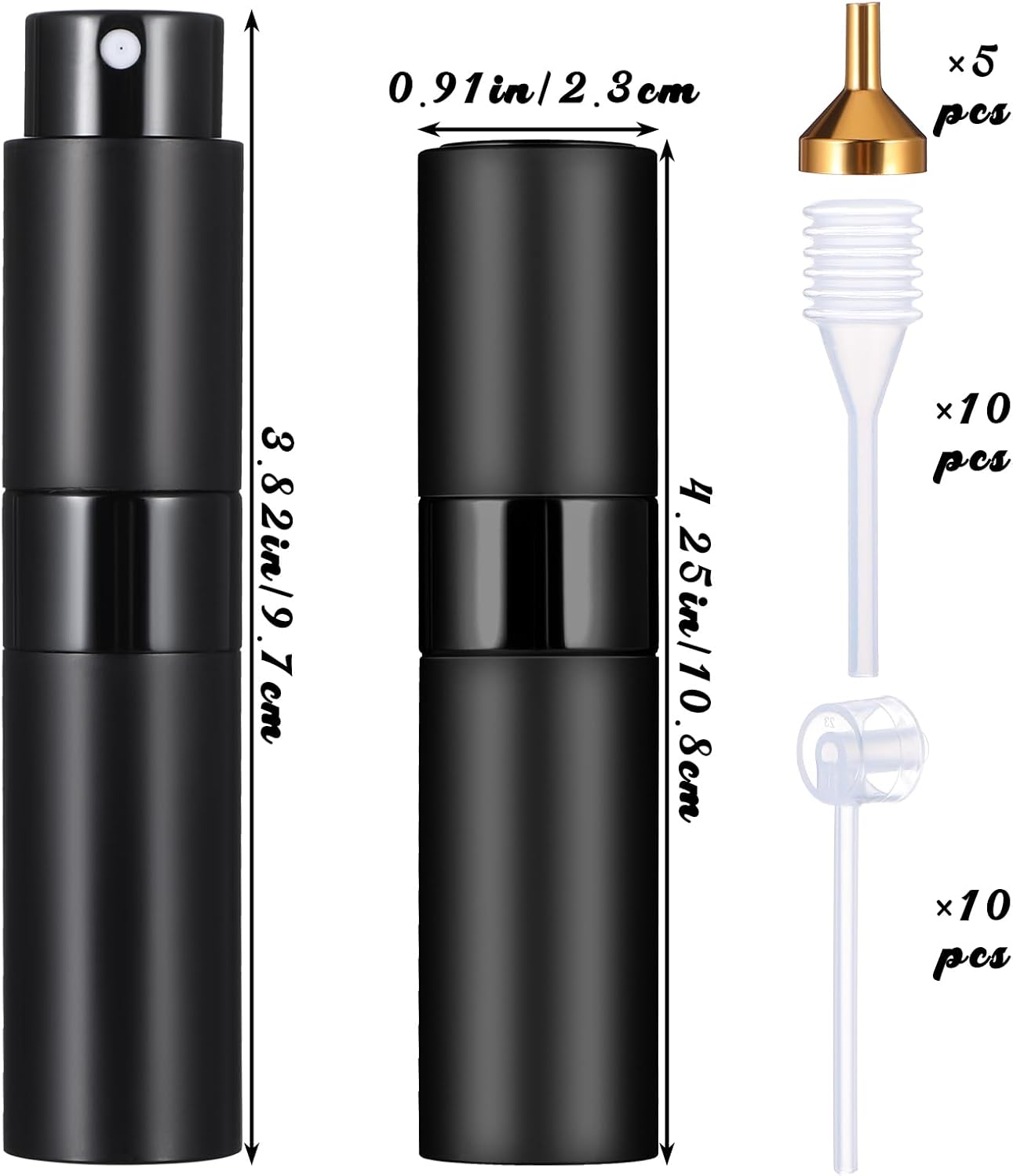 Dimeho 8ML Atomizer Perfume Spray Bottle 20 PCS Refillable Empty Small Cologne Dispenser Mini Travel Portable Sprayer for Women Men Travel