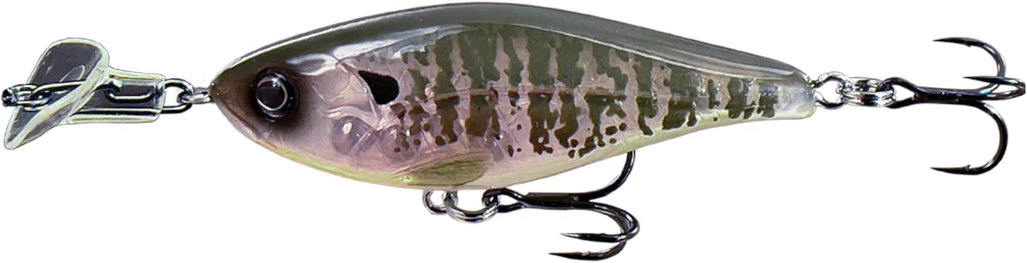 Headbanger Cranky Shad Slow-Sink Hard Lure (2-1/2", 3", 4" & 5") – Patented Erratic “Headbanging” Action Crankbait for Freshwater Bass, Walleye & Perch – 1/3 oz with Premium VMC Hooks