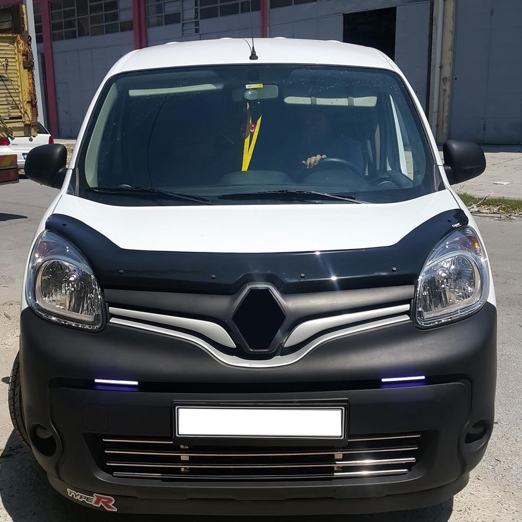 Pour Renault Kangoo 2014 + Protection de Capot Avant Bug Bouclier Déflecteur Capot Pierre Boucliers Piano Noir