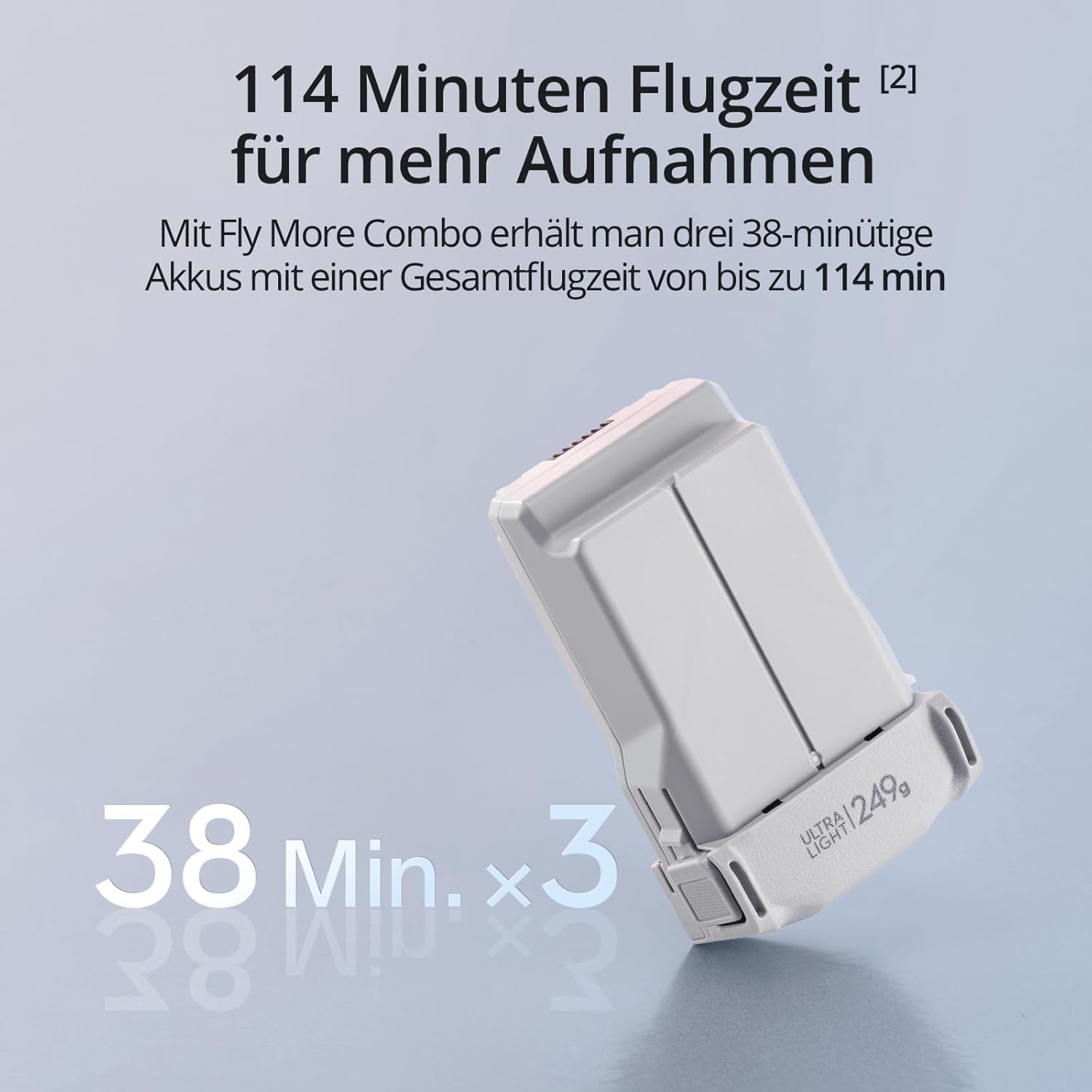 DJI Mini Pack 3 volare più (RC) – Mini drone con fotocamera leggera e pieghevole con video 4K HDR, tempo di volo 38 minuti, registrazione verticale e funzioni intelligenti, colore grigio, C0