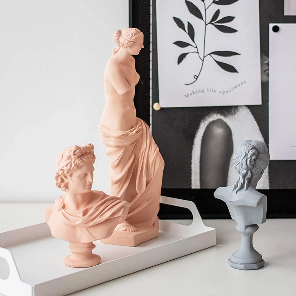 Garwor David Standbeeld Hoofd Sculpturen 15 cm Michelangelo David Buste Beeldje Klassiek Griekse Romeinse buste Home Decor Kantoor Decor