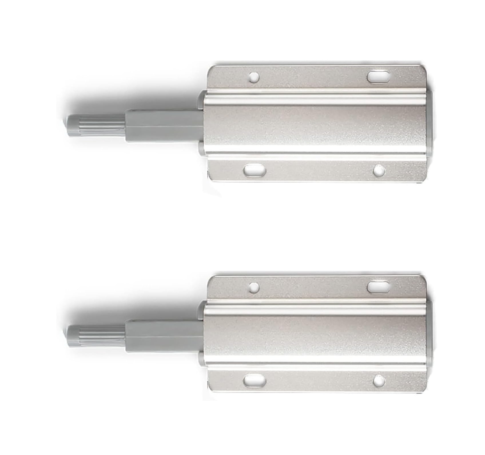 Magnetic Push Latch for Cabinets and Drawers - Soft Close Touch Latch for Seamless Handleless, Silver, 1pcs