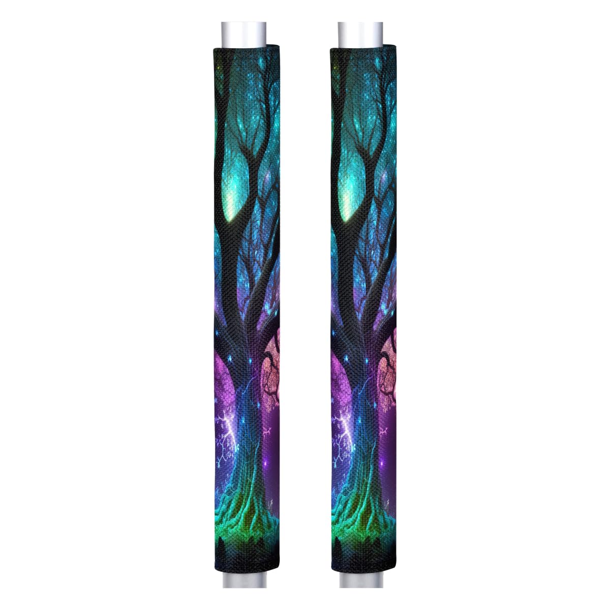 Pardick Tree of Life Glows Refrigerator Door Handle Covers Set of 2 Tree of Life Glows Washable Fridge Dishwasher Mocrowave Oven Door Decor Protector Handle Cover Kitchen Appliance Decorative