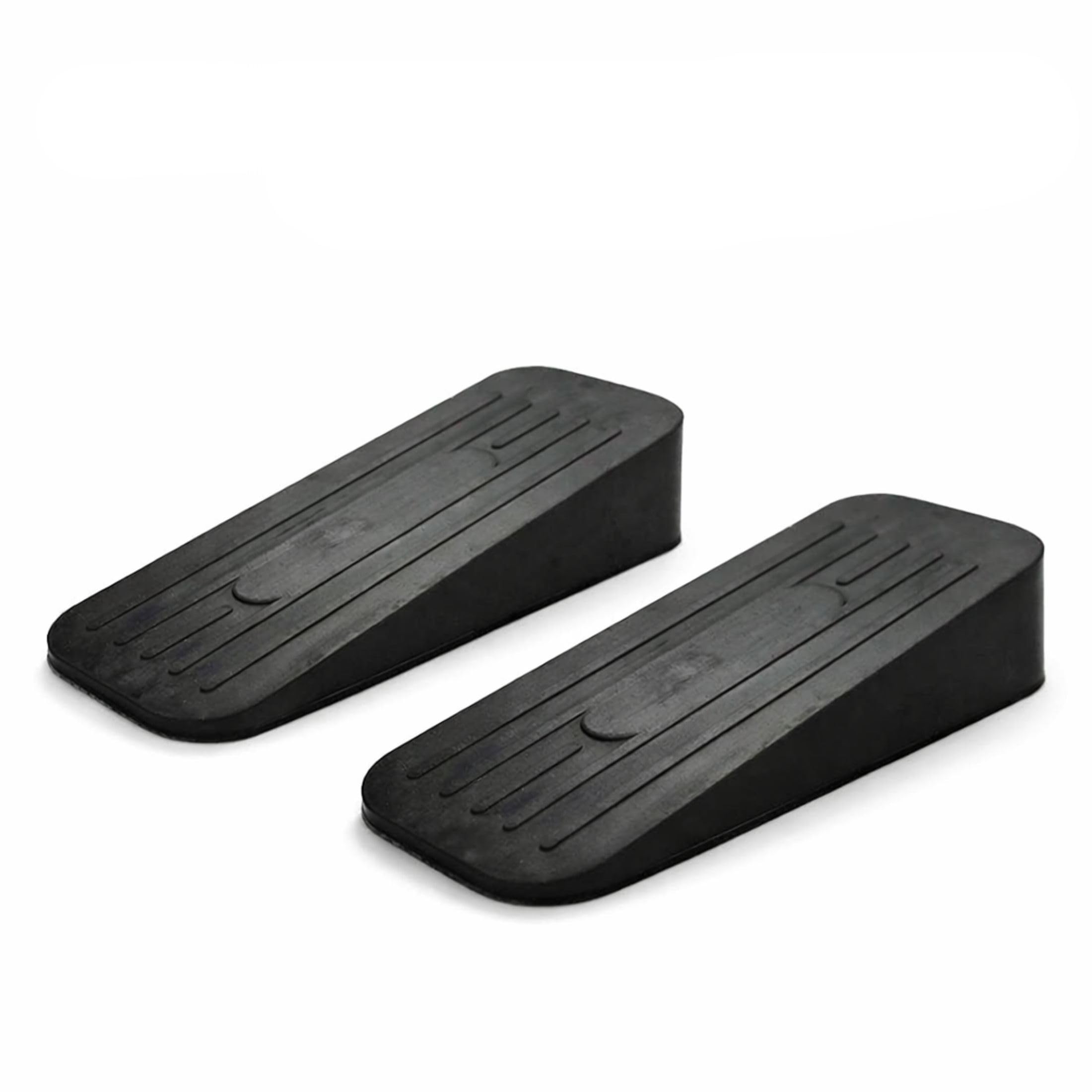 Door Stopper for Home, Heavy Duty Rubber Door Stopper, Non Slip Door Wedge for Main Door, Strong Grip on Tile, Marble, Carpet & Cement Floors, Black, Pack of 2