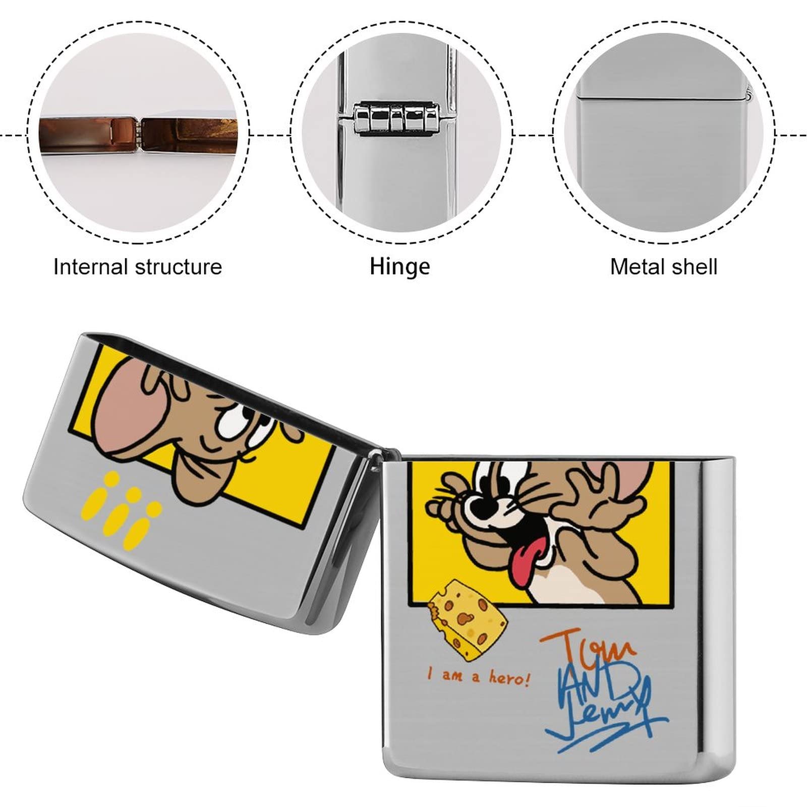 Amazon.co.jp: Zippoライター兼用ケース メンズ トムとジェリー 男性