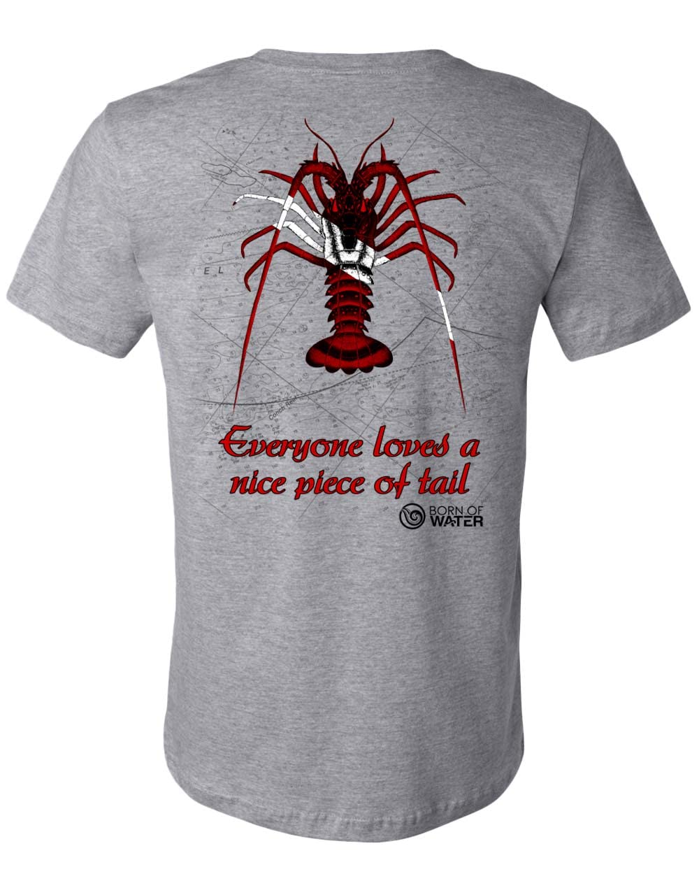 Lobster Scuba Diving T-Shirt: Mens Short Sleeve for Fishing, Spearfishing, Boating, and Beach