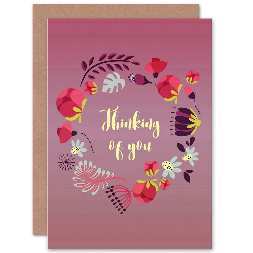 Wee Blue Coo CARD GREETING FRIENDSHIP THINKING OF FLOWERS GIFT