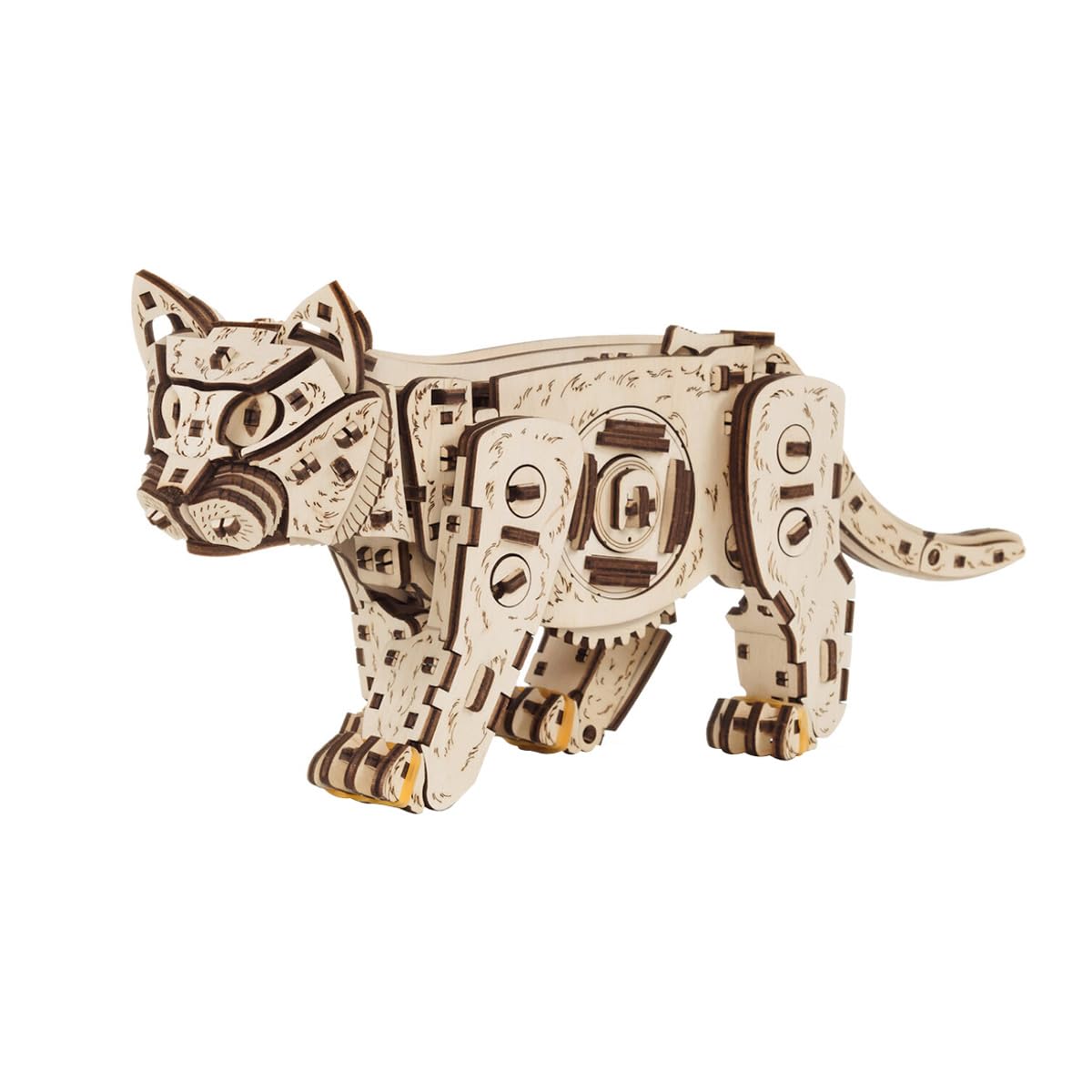 Puzzle in legno 3D per adulti, meccanico con gatto 3D, set da costruzione, 236 pezzi, puzzle in legno per animali domestici, fai da te, modellismo, artigianato in legno, giocattolo regalo