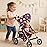 fash n kolor - Deluxe Baby Doll Stroller Toy with Big Wheels - Flower Design with Basket in The Bottom - Dolls to Play Baby Doll Stroller for Girls, Toddler Play Toy Doll Buggy Carriage Foldable