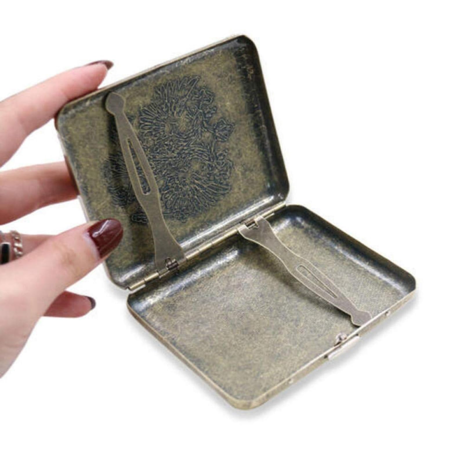 cigarette tin amazon Amazon.com: Classic Vintage Metal Cigarette Case/Storage Box, Smoking Nice  Gift Cigarette Cases & Dispensers, Brass Cigarette Case, for Men and Women  Smoking Gift : Health & Household