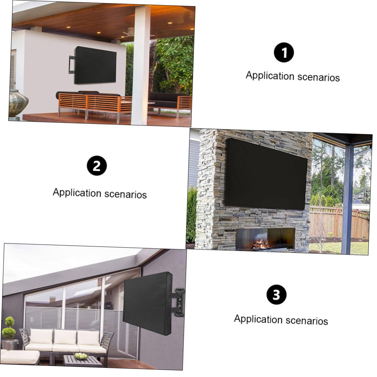 Copertura Tv per Schermi Protezione per Esterni Contro Polvere e Uv Materiale Resistente per Copertura per Televisori Outdoor