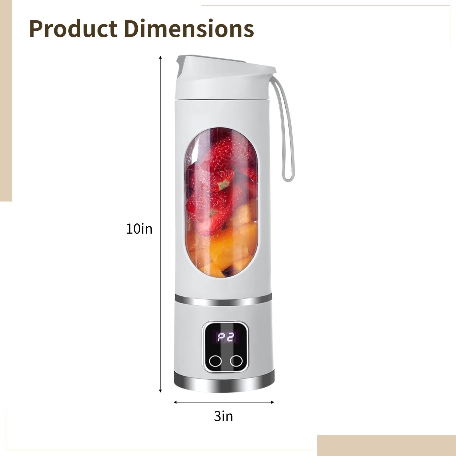 Mini blender, przenośny do użytku studenckiego, wielofunkcyjny kubek do sokowirówki, ładowanie USB, pojemność 450 ml, wbudowana bateria, wygodny silikonowy uchwyt, do domu i podróży