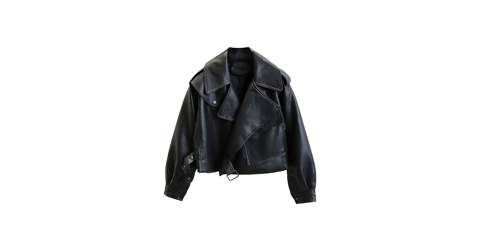 Leder Fashions Women's Stylish Oversized Biker Leather