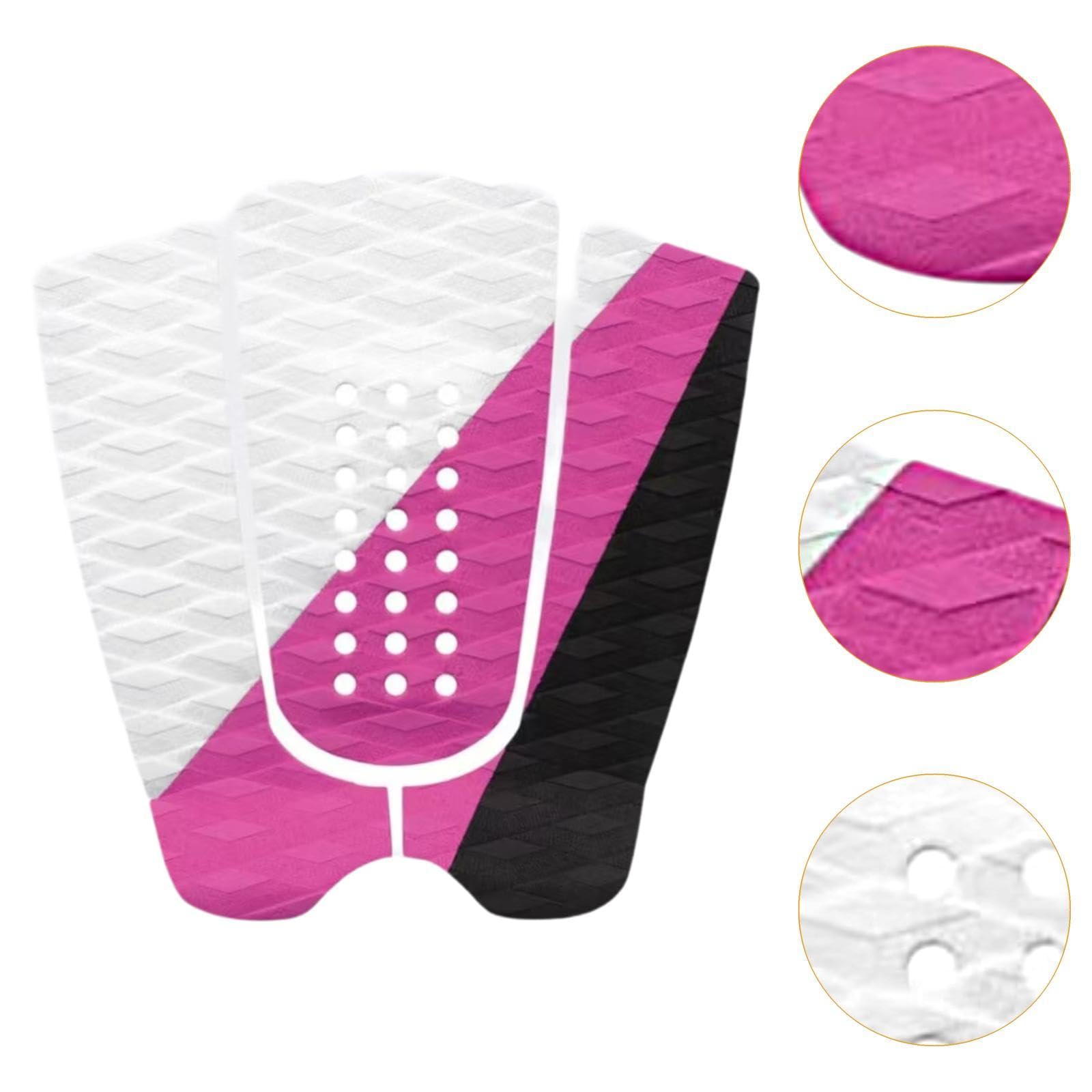 Vaveren 3 Pieces Surfboard Traction Pads Foot Deck Grip Pad Surfing Padding Deck Traction Pad for Shortboard Standup Paddleboard