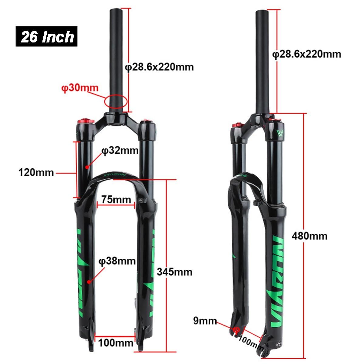 Amazon.co.jp: サスペンションバイクフォーク MTB パーツ 26 27.5 29