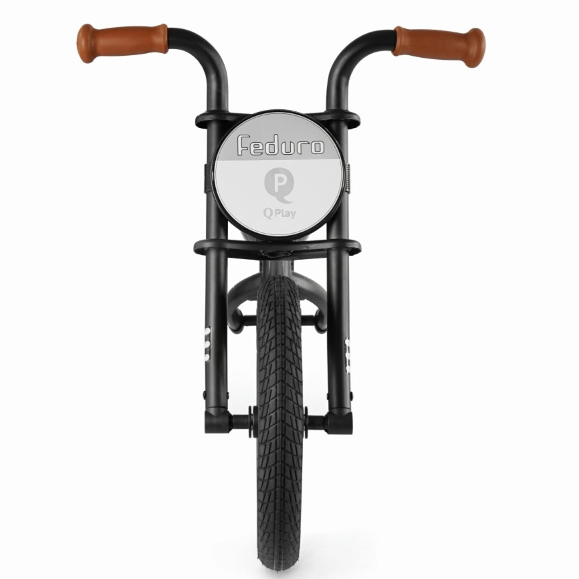 QPLAY Bicicleta sin Pedales Niño 3 Años Feduro Rojo, Bici Equilibrio Infantil 12 Pulgadas, Cuadro Estilo Moto, Ruedas de Aire, Asiento Ajustable, Juguetes Niños 2 y 3 Años