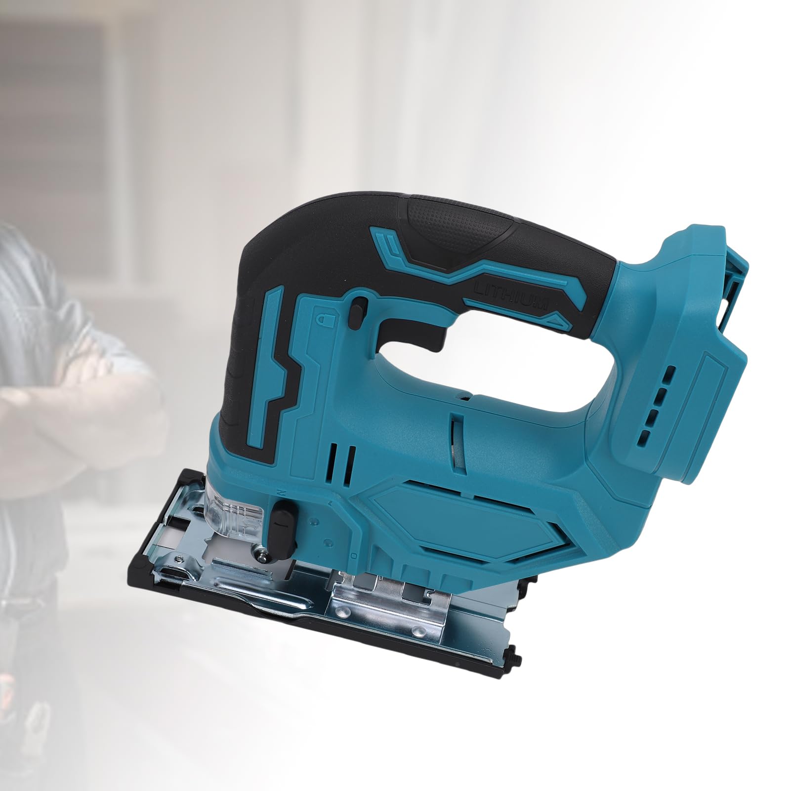 Asixxsix circolare, circolare a batteria da 21 V con tagli obliqui da 0° a 45°, velocità variabile, luce LED, 4 impostazioni orbitali, mini (Dispositivo nudo, senza batteria, senza)