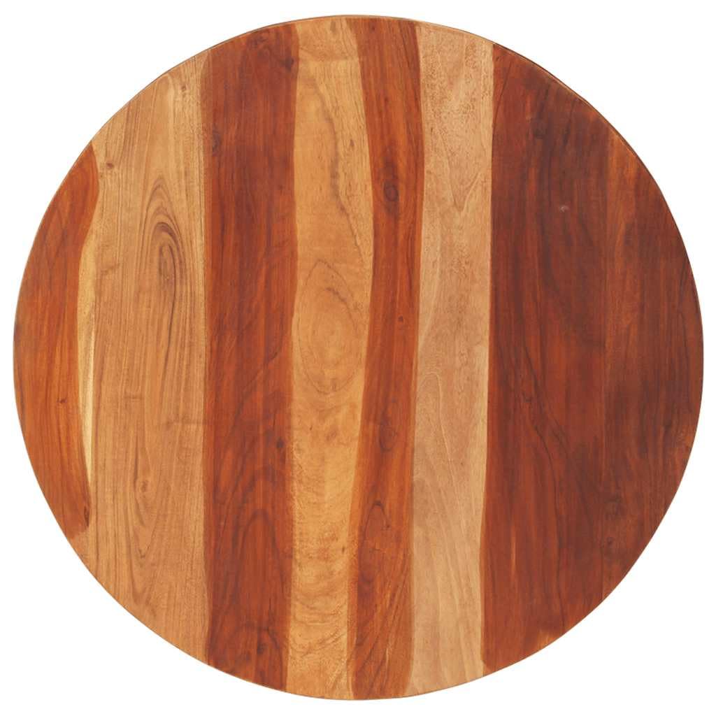 Piano per Tavolo Rotondo in Legno Massello di Acacia 70 cm | Ideale per personalizzare tavoli in soggiorno o bar. Ripiano rustico con venature uniche e spessore di 25-27 mm.