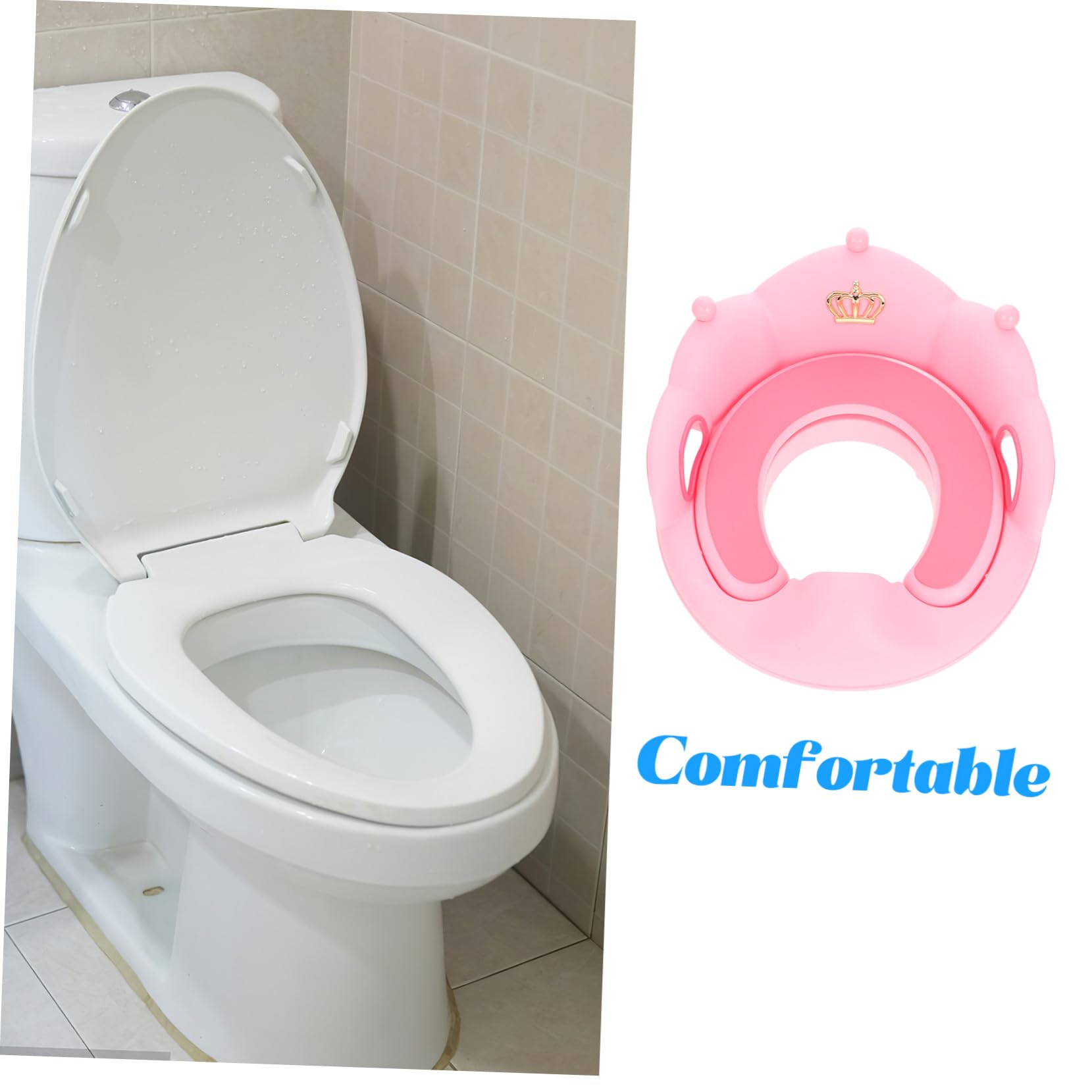 Beaupretty Asiento de Inodoro para Reductor Wc de Aprendizaje con Cojín Desmontable para Orinal Portátil de Viaje y Uso Casa