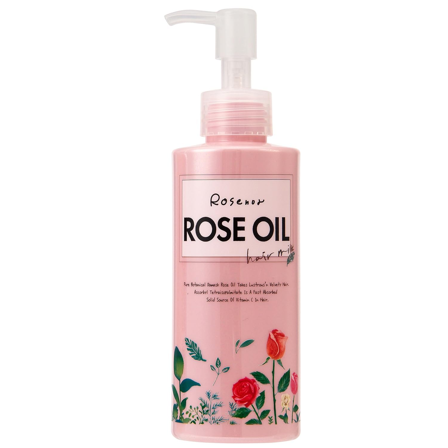 黒ばら本舗 ロゼノア ローズオイルヘアミルク 150ml ヘアスタイリング ふわっと軽い髪 うねり 退色抑制 ダマスクローズ