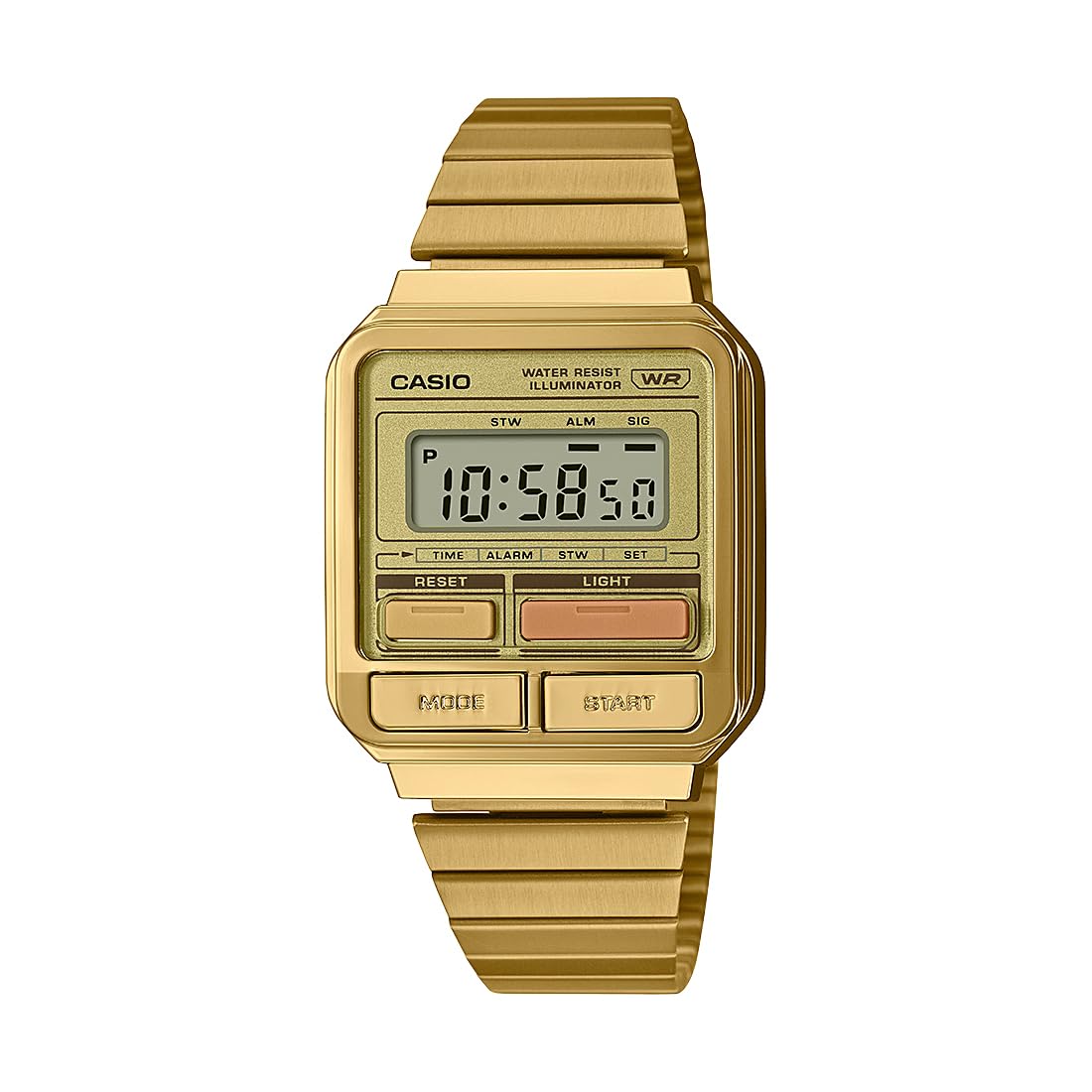 Casio Vintage A120WEG-9ADF Gold Digital Dial Gold Stainless Steel Band D322 (B0CF2FFLSC) Amazon Price History, Amazon Price Tracker