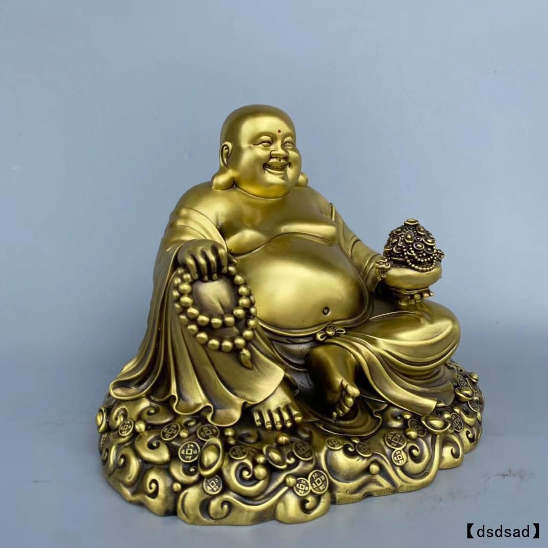 Amazon｜【dsdsad】布袋様 置物 金運 真鍮製仏像 七福神の置物 (33 X