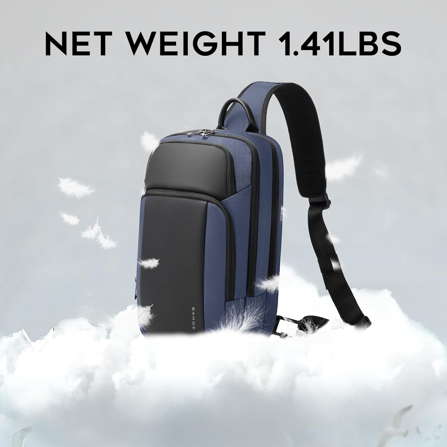 BANGE Mens Sling Bag, Large Shoulder Bag for Men Waterproof, Crossbody Bag Men with Separated Pad Compartment - Image 8