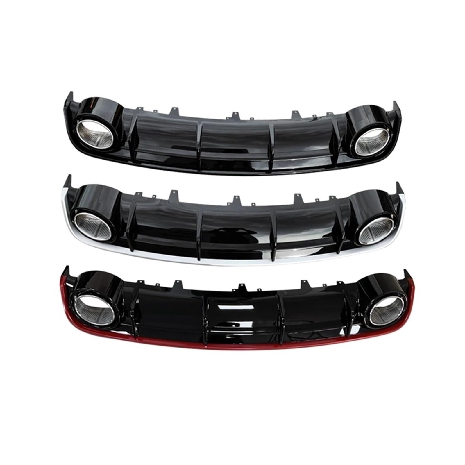 Protector de alerón difusor de parachoques trasero compatible con Audi A6 S-line S6 Hatchback Avant Touring 2015-2018 RS6(Style 2)