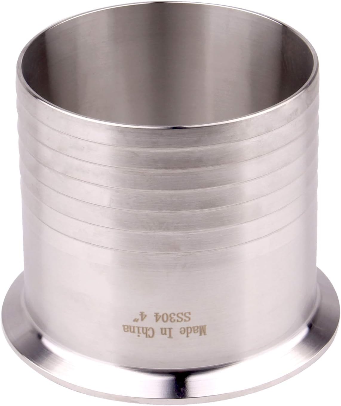 DERNORD 4" Tri Clamp to 4 Inch Hose Barbed Adapter SUS304 Sanitary Hose Barb Pipe Fitting (4 Inch)